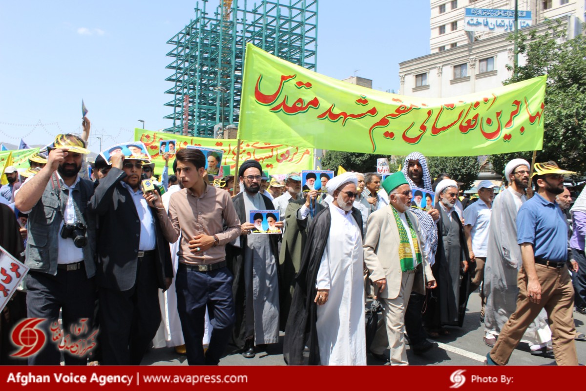 سید محمد شریف رضایی:در این راهپیمایی حضور به هم آورده ایم و اسرائیل را محکوم می کنیم