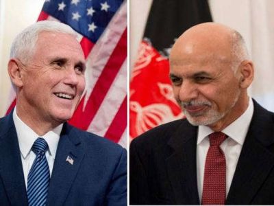 Afghan leader, U.S. vice president speak via video link