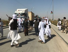 مراسم رسمی ورود نخستین محمولۀ گندم هندی از مسیر بندر چابهار به افغانستان برگزار شد