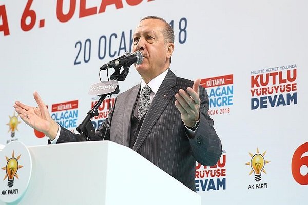 اردوغان تصرف شهر عفرین را اعلام کرد