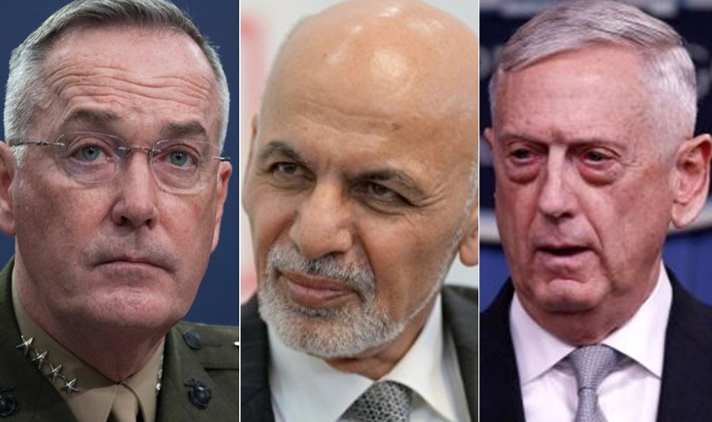 Ghani met with the U.S. defense delegation led by Mattis and Gen. Dunford