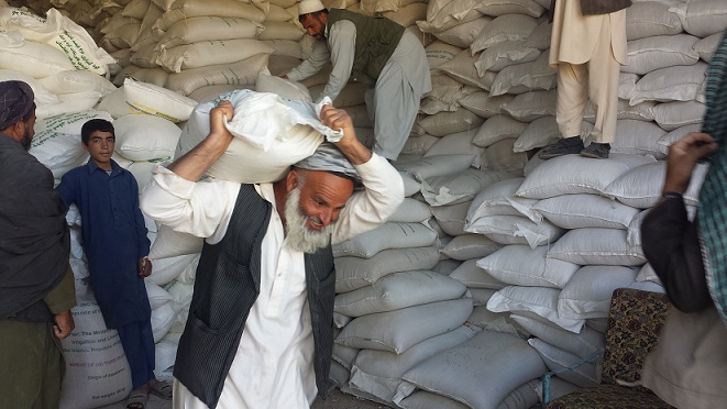 3,000 Samangan families receive wheat aid