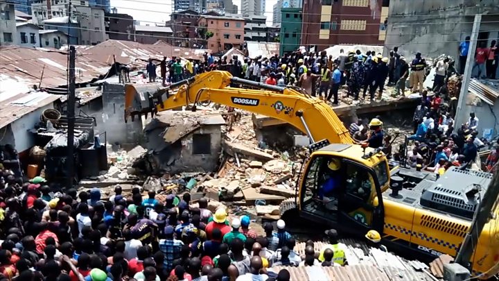 Dozens of Children Trapped and Several Killed in Collapse of Building in Lagos, Nigeria