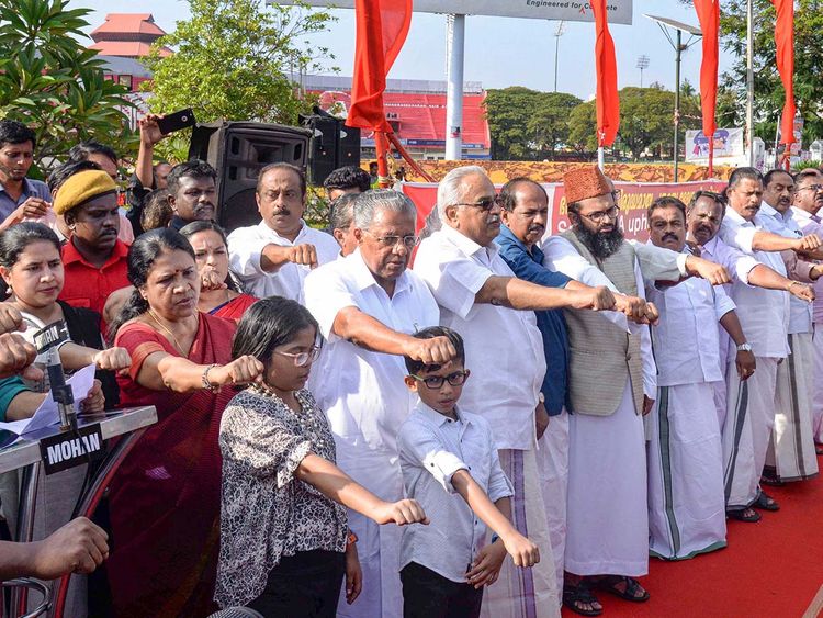 Up to 7 million Indians form 620km human chain to protest anti-Muslim law