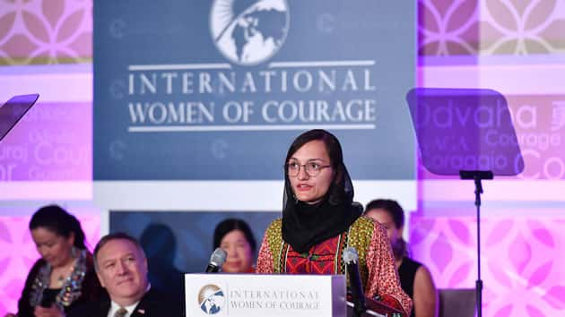 Afghan mayor receives International Women of Courage Award from US