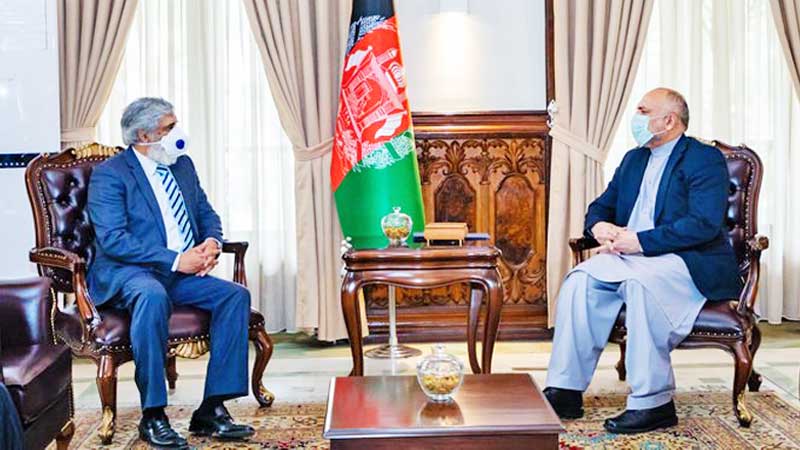 Acting FM Haneef Atmar Meets Pakistan Ambassador