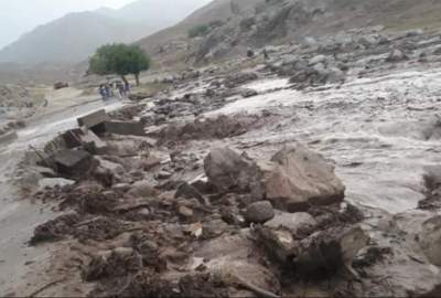 سیلاب در غزنی منجر به تخریب زمین‌های زراعتی شد