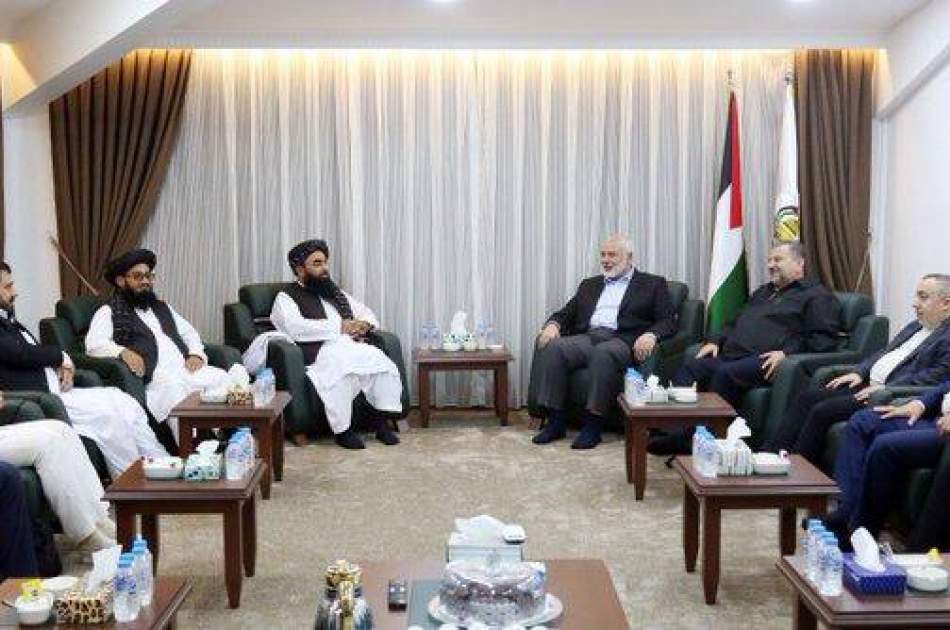 Mujahid in a meeting with Haniyeh: We support the Palestinian resistance