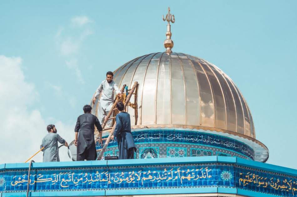 گزارش تصویری/ اقدام جهادی جوانان کابل برای غبارروبی نماد «مسجدالاقصی» همگام با مردم فلسطین