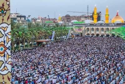 برپایی نماز باشکوه عید سعید فطر در بین‌الحرمین، در کنار بارگاه ملکوتی اباعبدالله الحسین(ع)  <img src="https://cdn.avapress.net/images/picture_icon.png" width="16" height="16" border="0" align="top">