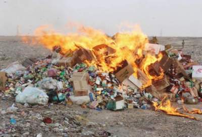 ده تن مواد بی کیفیت و تاریخ گذشته در بلخ حریق شد