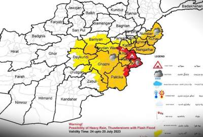 احتمال وقوع بارندگی شدید و سیلاب در 9 ولایت کشور