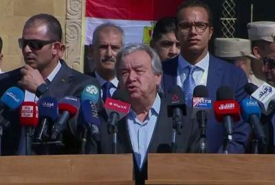 Guterres, being at the Rafah crossing, called for an unconditional ceasefire for the delivery of aid to Gaza