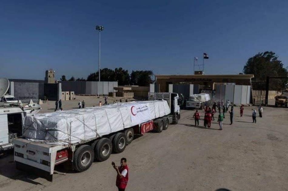 The first humanitarian aid arrived in Gaza through the Rafah crossing