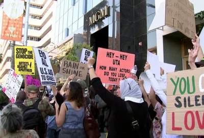 Palestinian supporters rally in Hollywood, denounce censorship of pro-Palestine actors