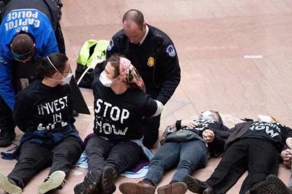 US police arrest activists calling for Gaza ceasefire in Senate building