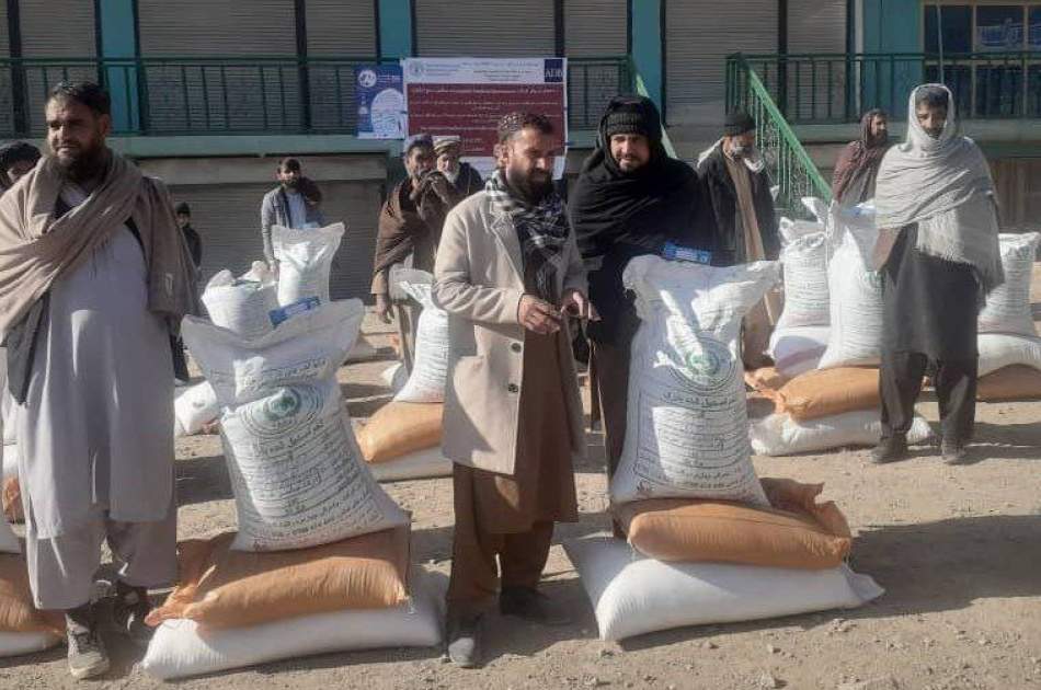 Distribution of wheat seeds and chemical fertilizers to thousands of farmers in Wardak