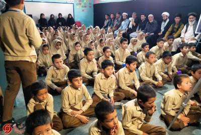 Holding a celebration ceremony for the Ashura uprising with the presence of students in Mazar-e-Sharif city