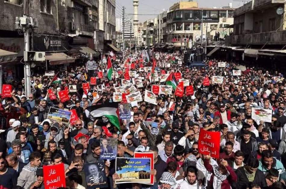 Jordanians protests in support of Gaza