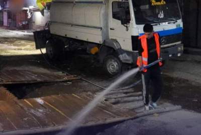 Night construction of Mandavi roads in Kabul