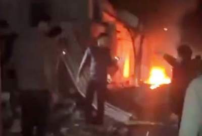 Explosion in a local market in the Syrian province of Aleppo