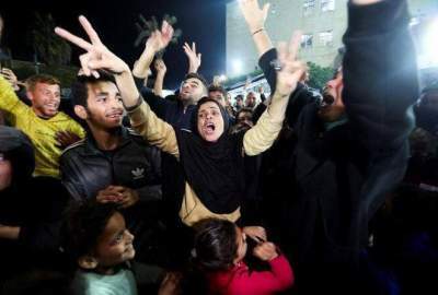 Video/ The celebration and joy of the people of Gaza after the official announcement of the ceasefire and the victory of the resistance