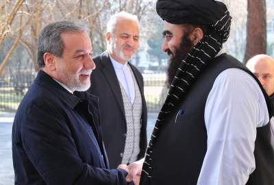 استقبال مولوی متقی از همتای ایرانی خود؛ امیدوار هستیم سفر شما پرثمر باشد  