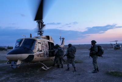 Holding the Military Exercise of the 100 Helicopters of the Iranian Army Air Force