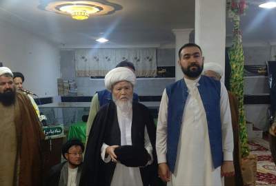 تصاویر/ برگزاری مراسم ملبس شدن دکتر هادی به لباس روحانیت در غرب کابل  