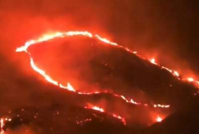 اندلاع الحريق الواسع في جنوب السعودية  