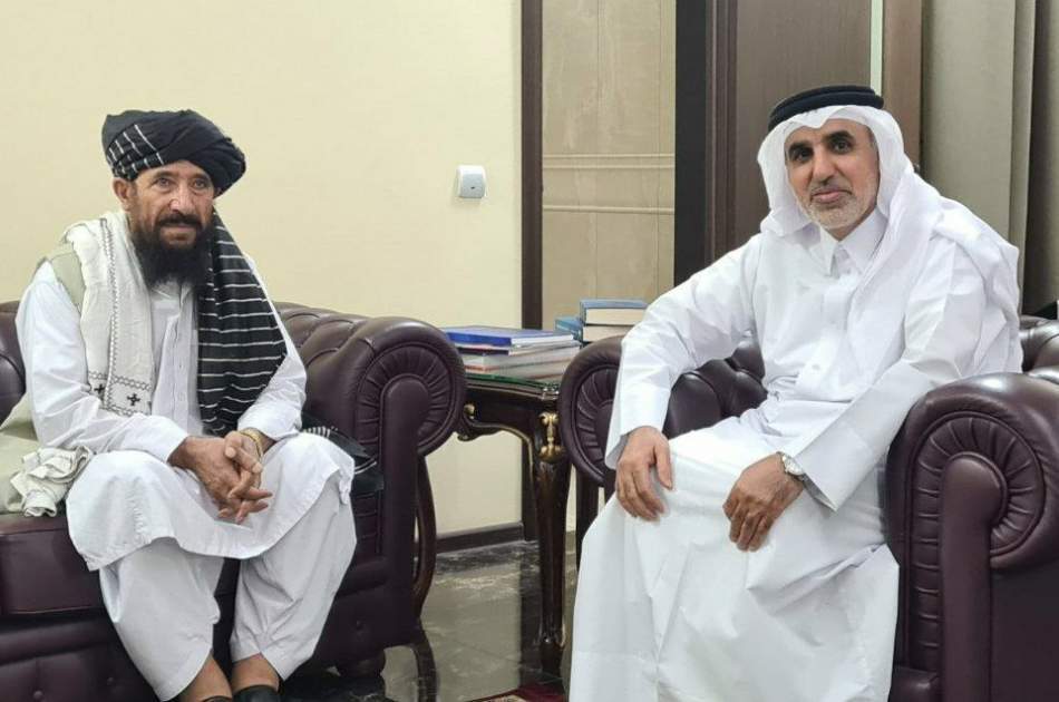لقاء القائم بأعمال سفارة أفغانستان مع سفير قطر في قرغيزستان حول الاعتراف بالإمارة الإسلامية