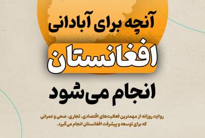 اینفوگرافی/ آنچه برای آبادانی افغانستان انجام می‌شود  