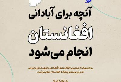 اینفوگرافی/ آنچه برای آبادانی افغانستان انجام می‌شود  