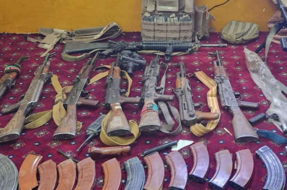 کشف و ضبط مقدار زیاد سلاح و مهمات نظامی از یک منزل مسکونی در ارزگان
