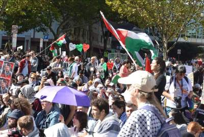 تصاویر/تظاهرات گسترده در سیدنی استرالیا برای حمایت از فلسطین  