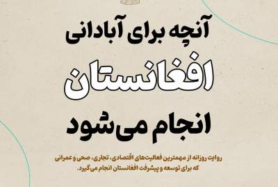 اینفوگرافی/ آنچه برای آبادانی افغانستان انجام می‌شود  