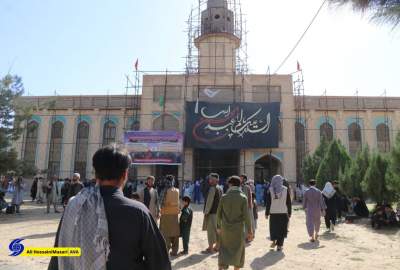 گزارش تصویری/ ده‌ها هزار عاشق حسین(ع) در حرم امام زاده یحیی (ع) سرپل  