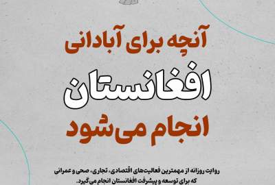 اینفوگرافی/ آنچه برای آبادانی افغانستان انجام می‌شود  
