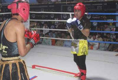 برگزاری رقابت‌های منتخب سبک کی ون کیک بوکسینگ در مزارشریف