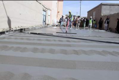 یک سرک در ناحیه دوم شهر غزنی کانکریت ریزی و به بهره‌برداری رسید