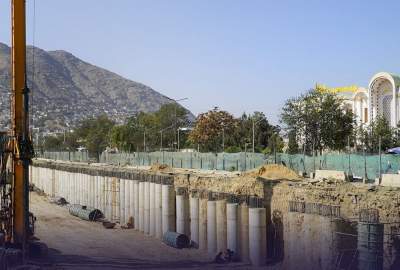 ساخت راه زیرزمینی و پل هوایی در چهارراهی برکی کابل با سرعت ادامه دارد