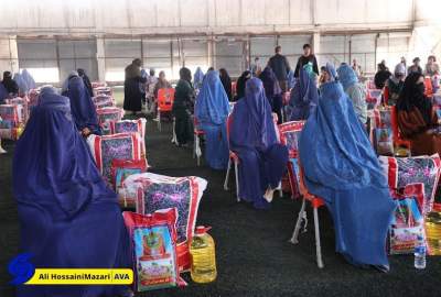 توزیع مواد غذایی برای 100 خانواده نیازمند در مزارشریف