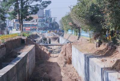 کار پروژه بزرگ زیرگذر در مرکز شهر هرات به شدت جریان دارد