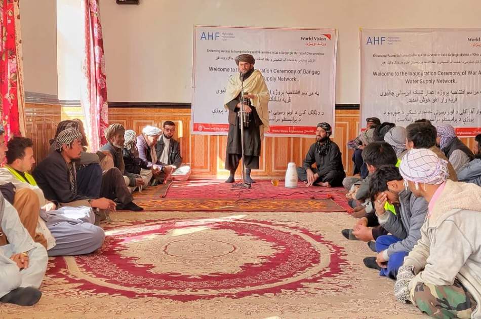 آغاز کار دو شبکه آبرسانی در ولسوالی لعل و سرجنگل ولایت غور