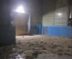 تخریب بخش‌هایی از روضه شریف در مزارشریف در پی زلزله شب گذشته + فیلم