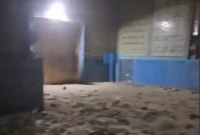 تخریب بخش‌هایی از روضه شریف در مزارشریف در پی زلزله شب گذشته + فیلم  