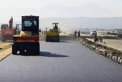 Completion of the first layer of asphalting of the Qala Zaman Khan connecting road to the Kabul-Jalalabad road in Kabul