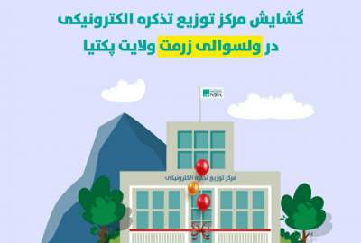 افتتاح مرکز توزیع تذکره الکترونیکی در ولسوالی زرمت ولایت پکتیا