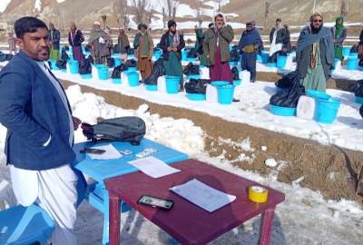 توزیع مواد حفظ‌الصحه برای ۱۵۶ خانواده در ولایت غور