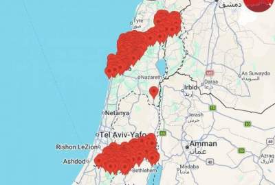 ايران تشن الهجمات الصاروخية الواسعة ضد الکیان الصهيوني وامريكا